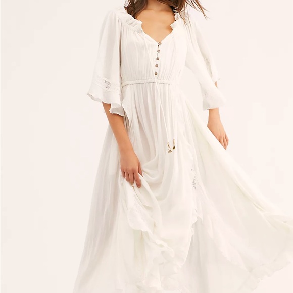 Free People Ivory Beach Bliss Maxi Dress, size XS - Picture 3 of 12